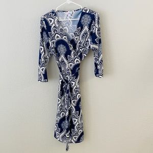 LuLaRoe Michelle Paisley Wrap Dress L